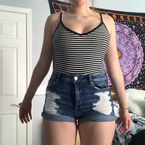 Forever 21 Striped Body Suit
